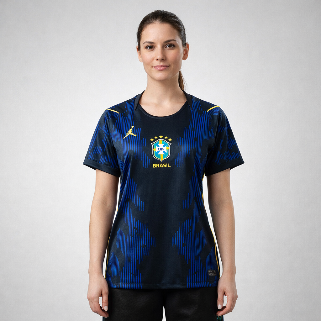 CAMISA BRASIL II TORCEDOR 2025/2026 - AZUL - FEMININA