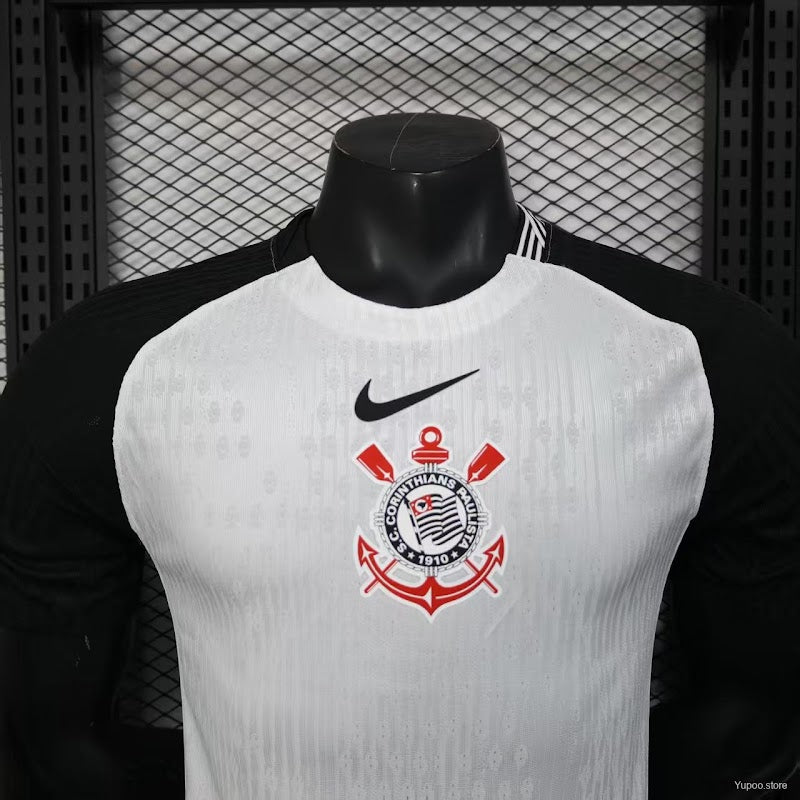 Camisa Corinthians Treino Dry Fit jogador Preto/Branco 2025