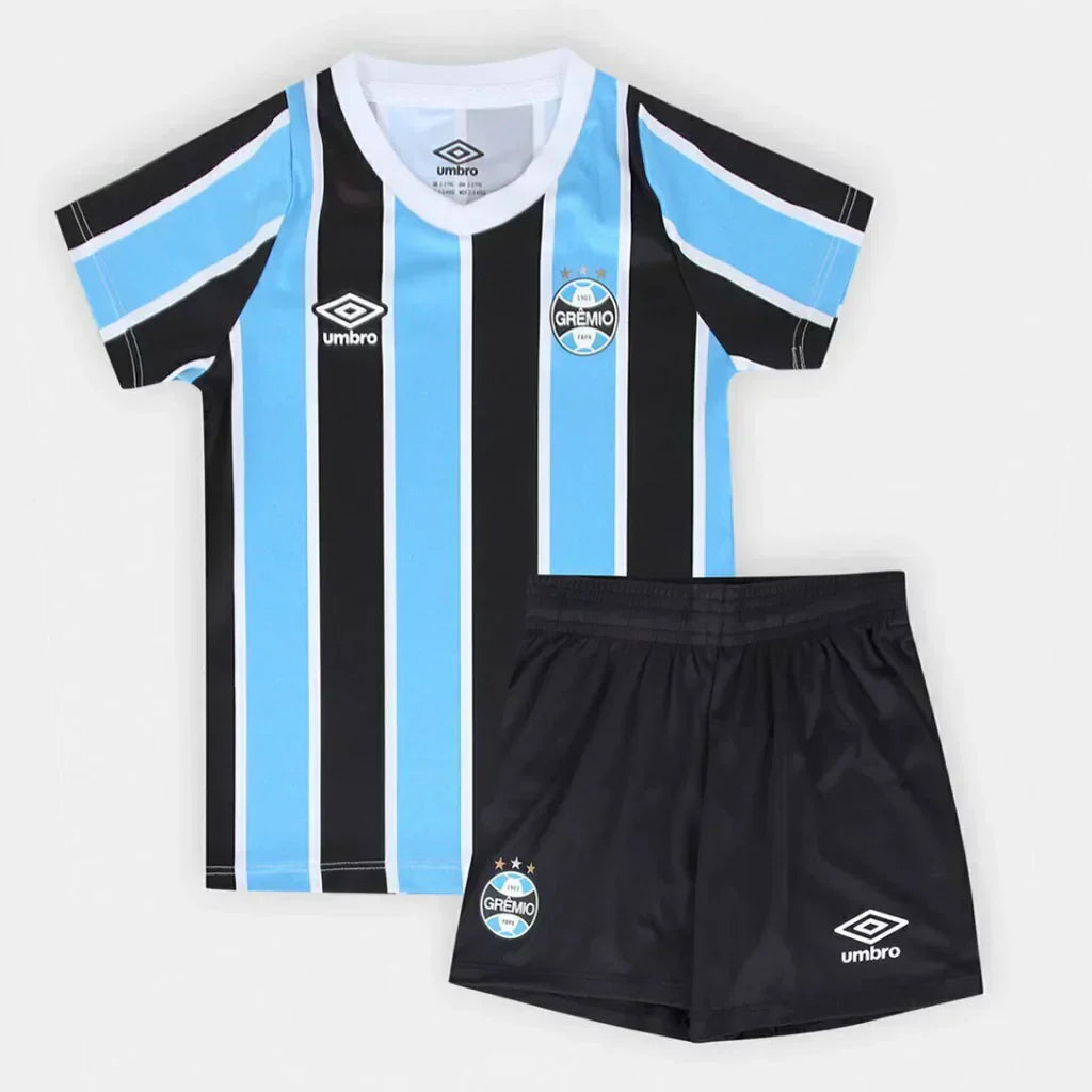 Kit Grêmio Infantil I 24/25 Torcedor Umbro - Azul+Preto