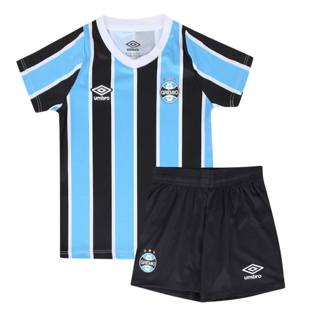 Kit Grêmio Infantil I 24/25 Torcedor Umbro - Azul+Preto
