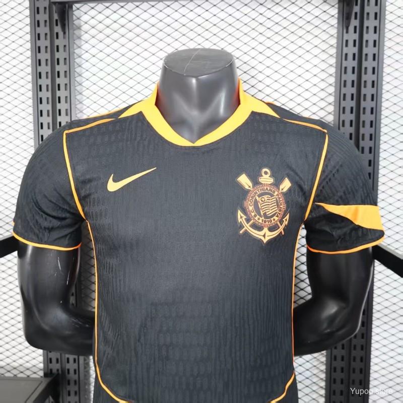 Camisa Nike Corinthians III 2025/26 Jogador Total 90 Masculina Preto e Laranja