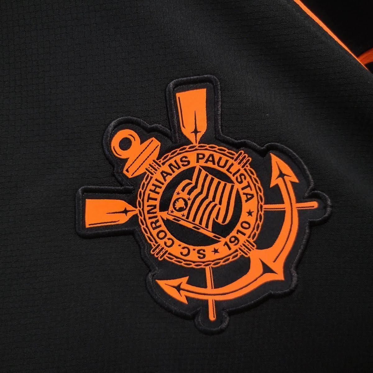 Camisa Nike Corinthians III 2025/26 Torcedor Total 90 Masculina Preto e Laranja
