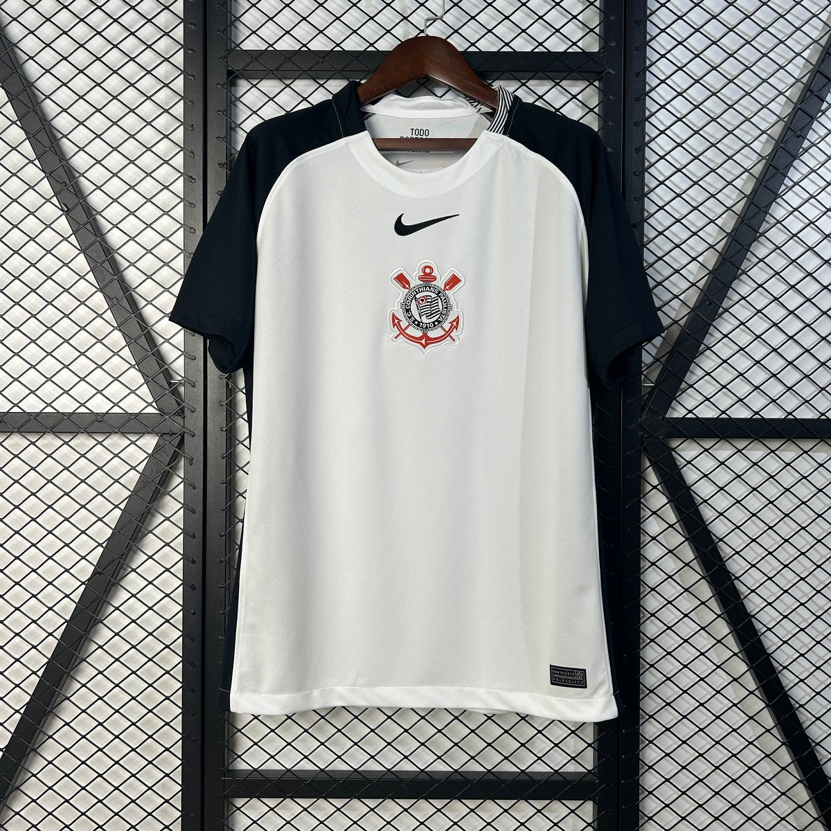 Camisa Corinthians I 25/26 Torcedor Nike Masculina – Branco e Preto