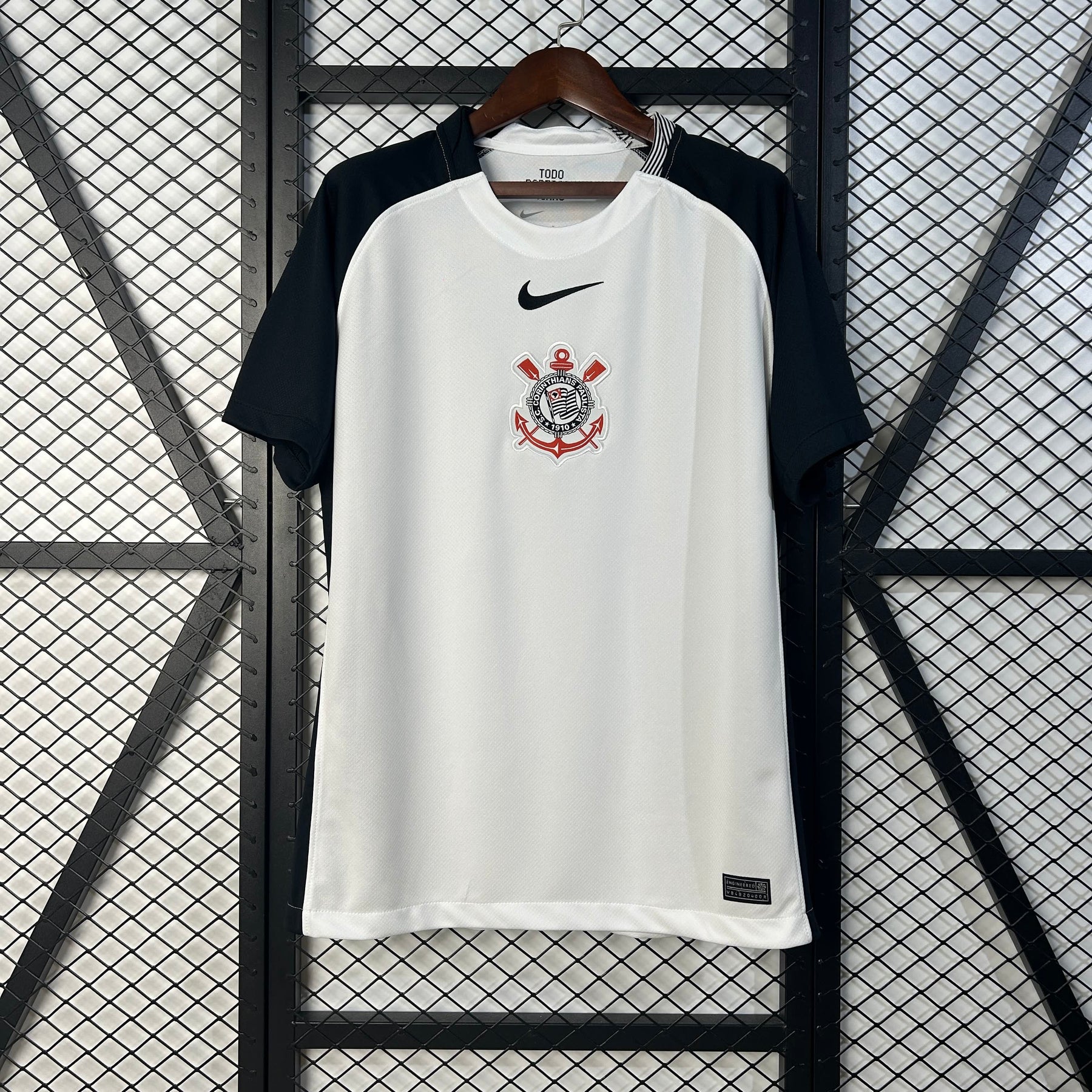 Camisa Corinthians I 25/26 Torcedor Nike Masculina – Branco e Preto