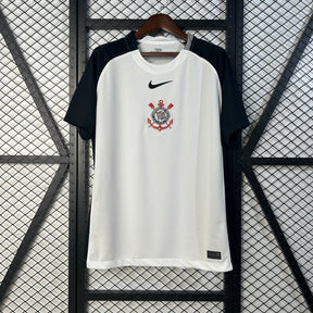 Camisa Corinthians I 25/26 Torcedor Nike Masculina – Branco e Preto