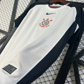 Camisa Corinthians I 25/26 Torcedor Nike Masculina – Branco e Preto